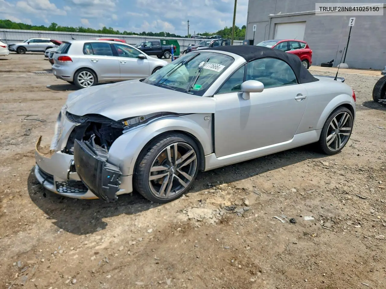 2004 Audi Tt 3.2 VIN: TRUUF28N841025150 Lot: 59777666