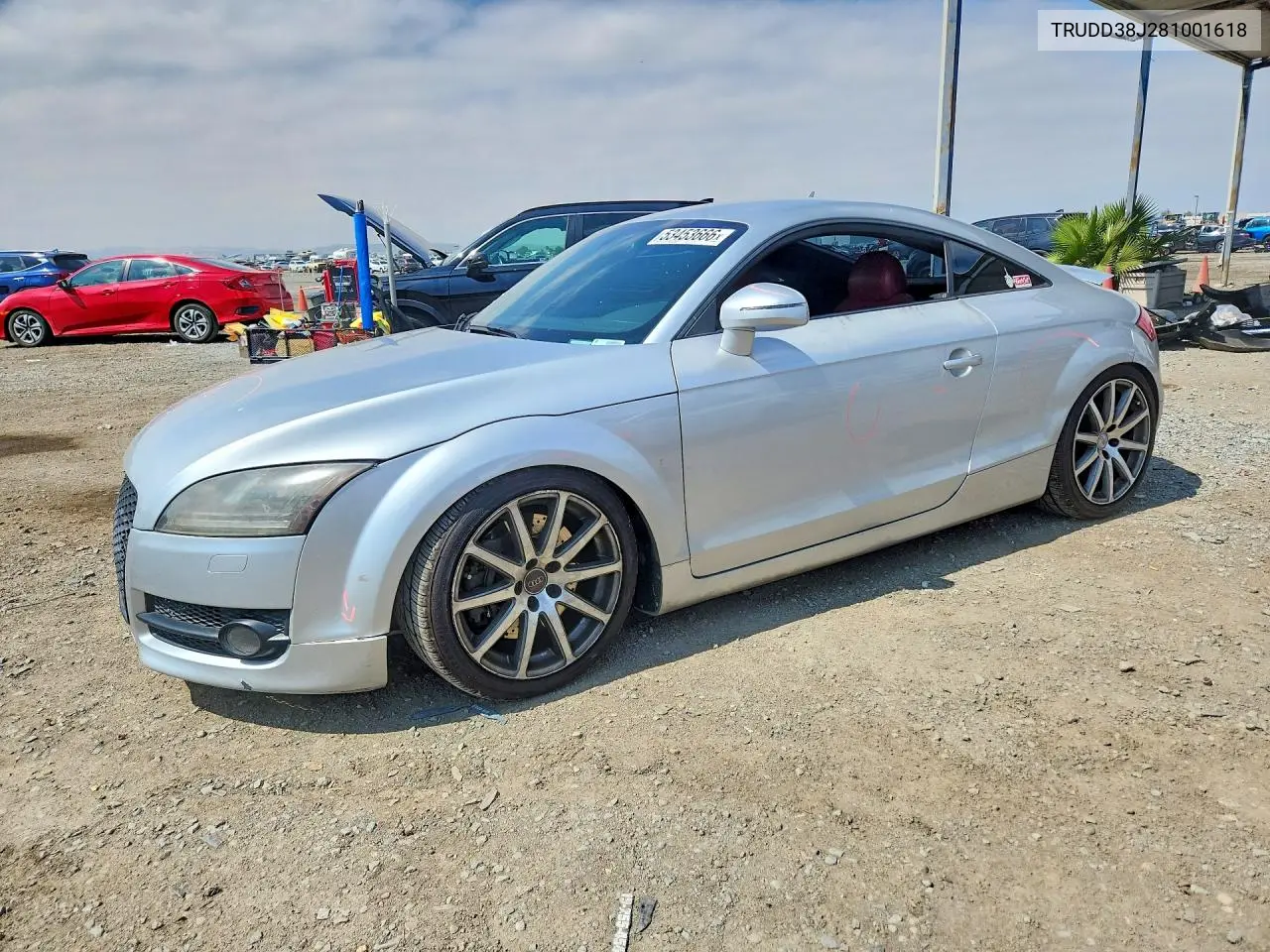 2008 Audi Tt 3.2 Quattro VIN: TRUDD38J281001618 Lot: 53453666