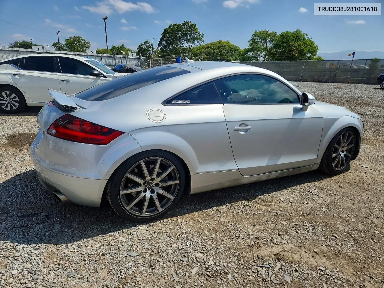2008 Audi Tt 3.2 Quattro VIN: TRUDD38J281001618 Lot: 53453666