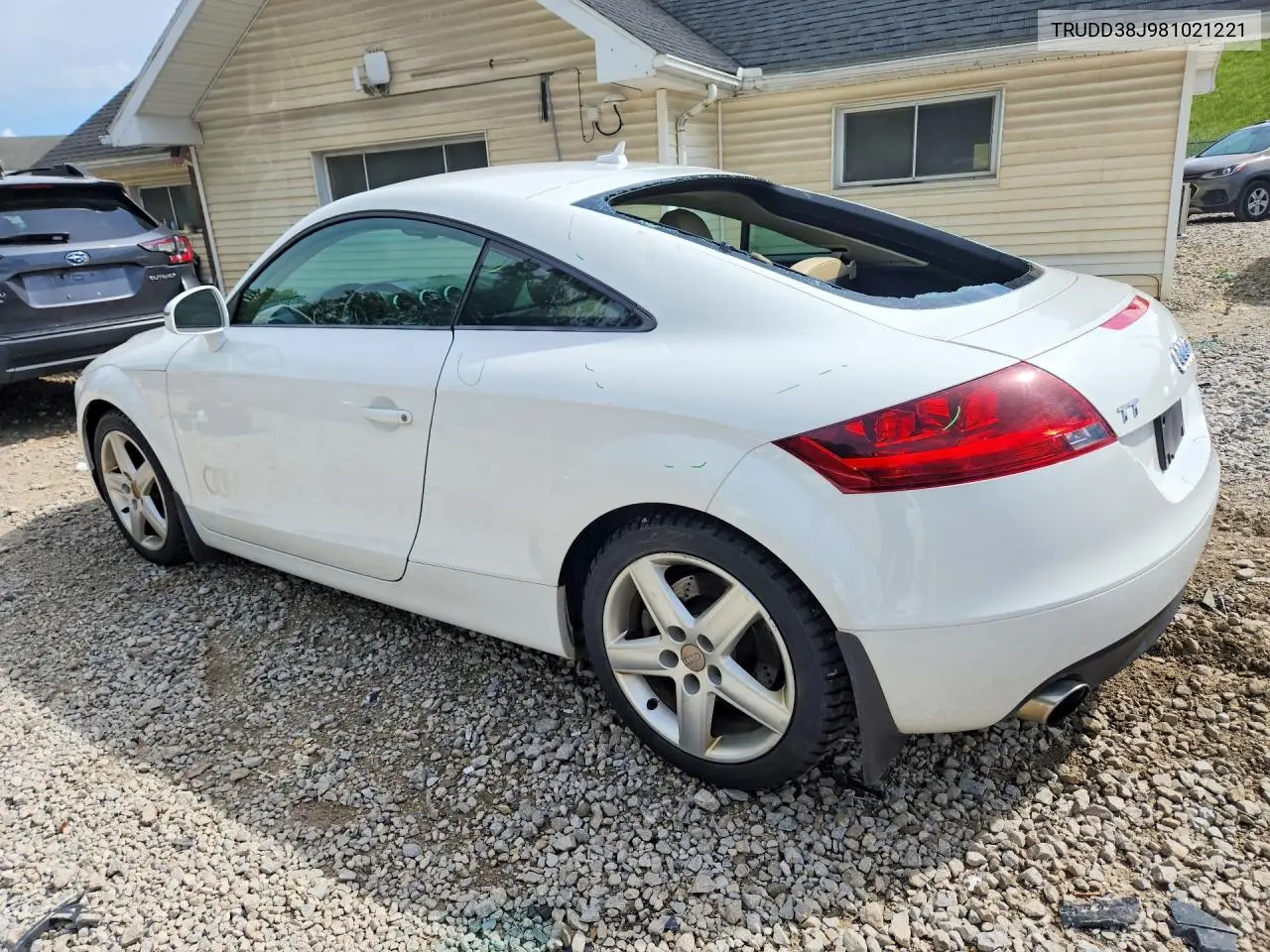 2008 Audi Tt 3.2 Quattro VIN: TRUDD38J981021221 Lot: 56988056