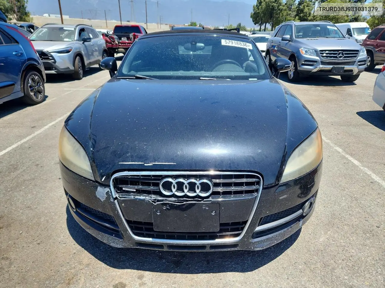 2008 Audi Tt 3.2 Quattro VIN: TRURD38J981031379 Lot: 57918836