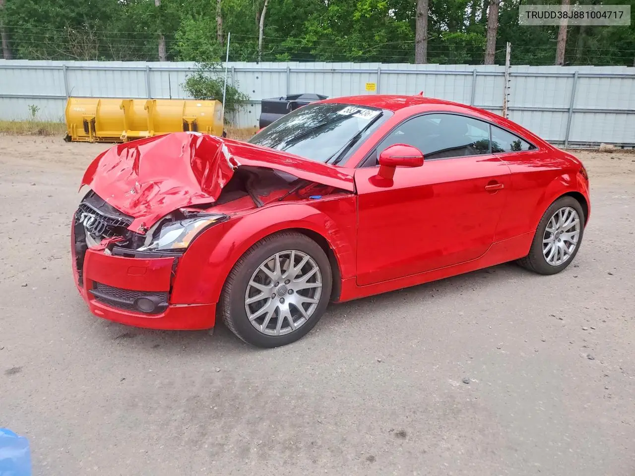 2008 Audi Tt 3.2 Quattro VIN: TRUDD38J881004717 Lot: 58311436