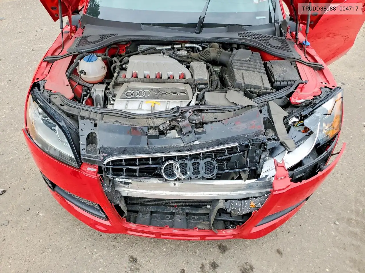 2008 Audi Tt 3.2 Quattro VIN: TRUDD38J881004717 Lot: 58311436