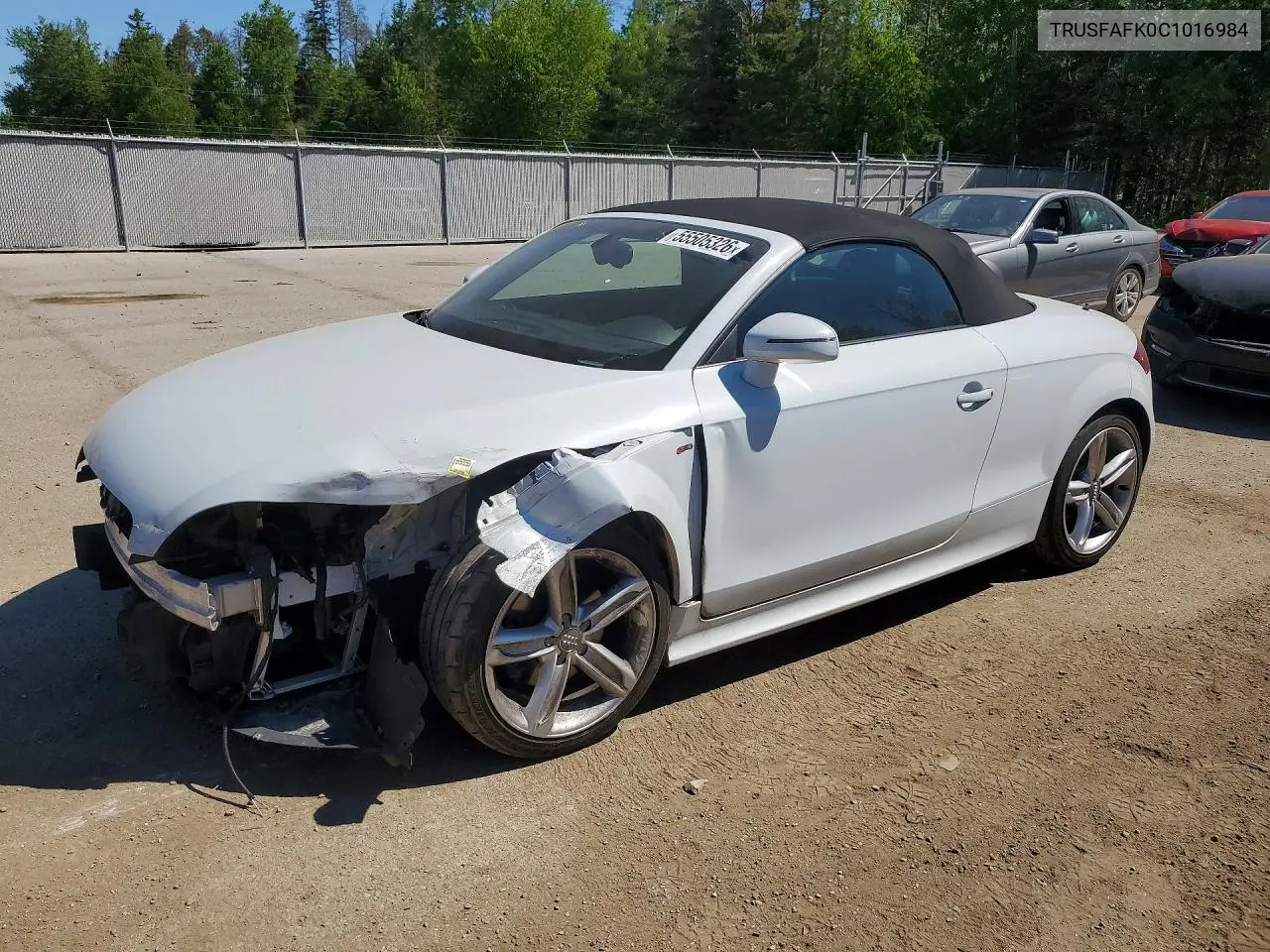 2012 Audi Tt Premium Plus VIN: TRUSFAFK0C1016984 Lot: 55505326