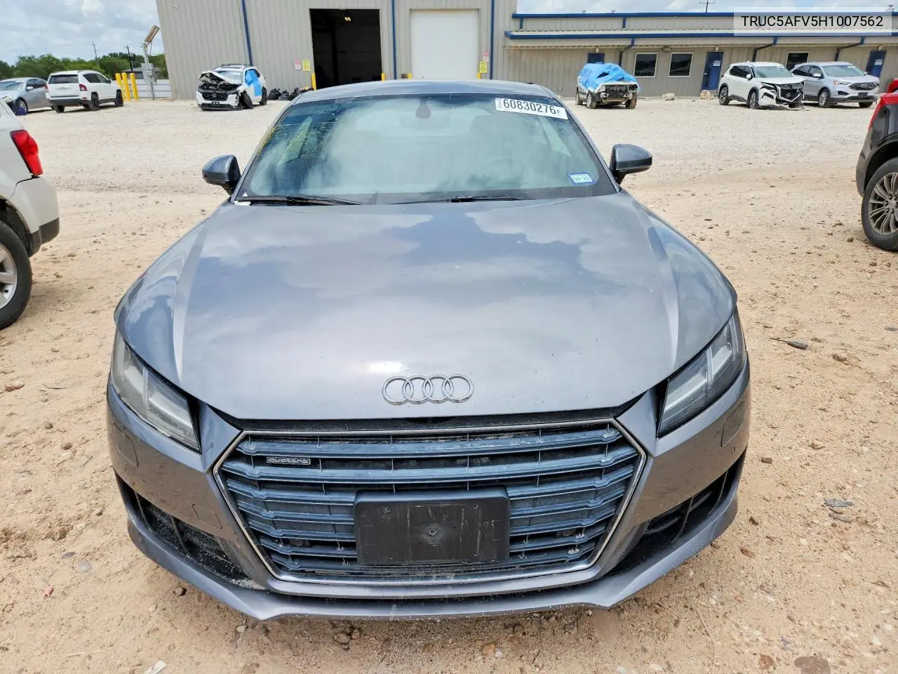 2017 Audi Tt VIN: TRUC5AFV5H1007562 Lot: 60830276