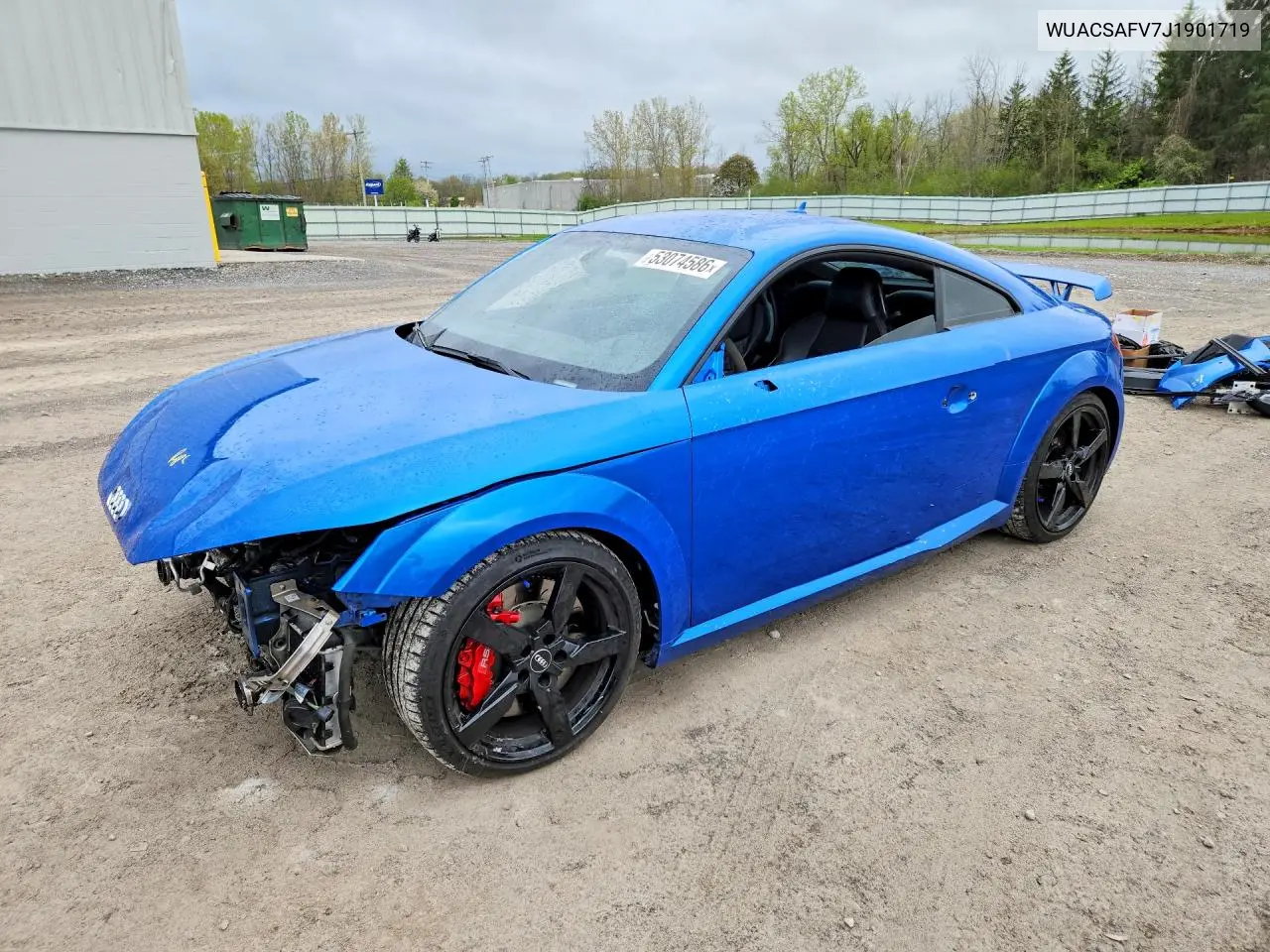 2018 Audi Tt Rs VIN: WUACSAFV7J1901719 Lot: 53074586