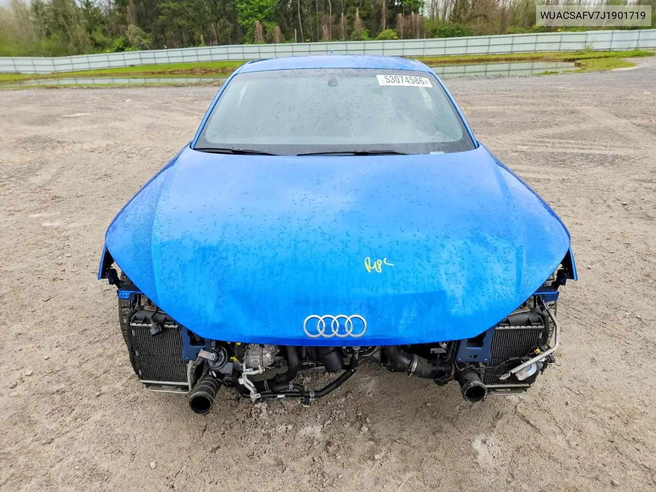 2018 Audi Tt Rs VIN: WUACSAFV7J1901719 Lot: 53074586