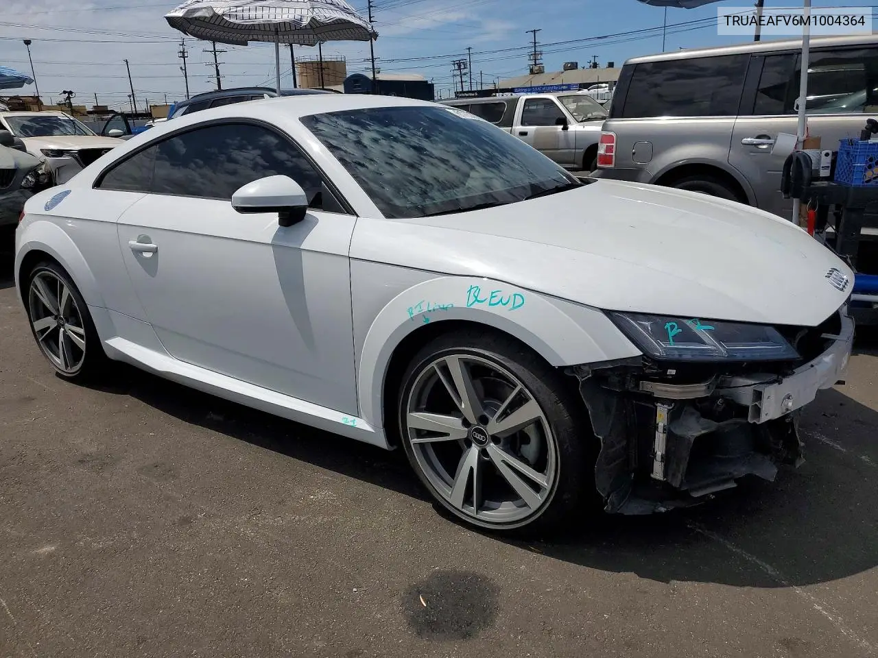 2021 Audi Tt VIN: TRUAEAFV6M1004364 Lot: 61795596