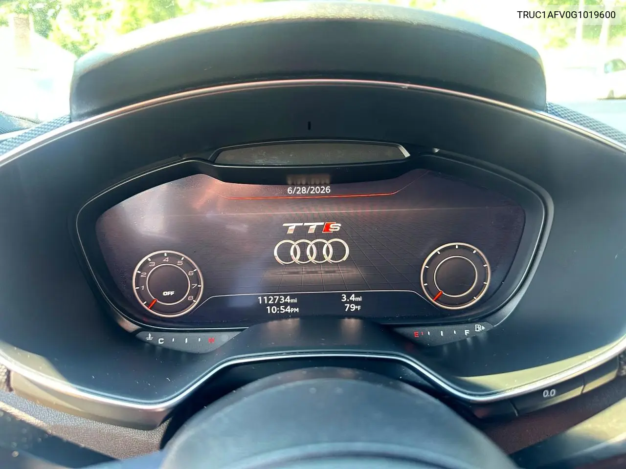 2016 Audi Tts VIN: TRUC1AFV0G1019600 Lot: 57395676