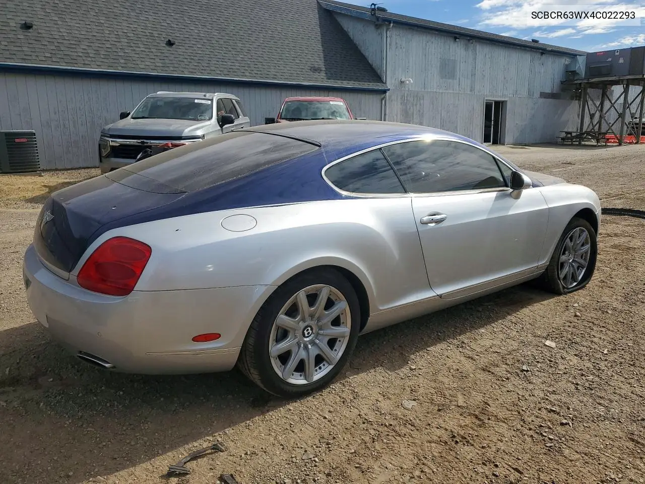 2004 Bentley Continental Gt VIN: SCBCR63WX4C022293 Lot: 58263306