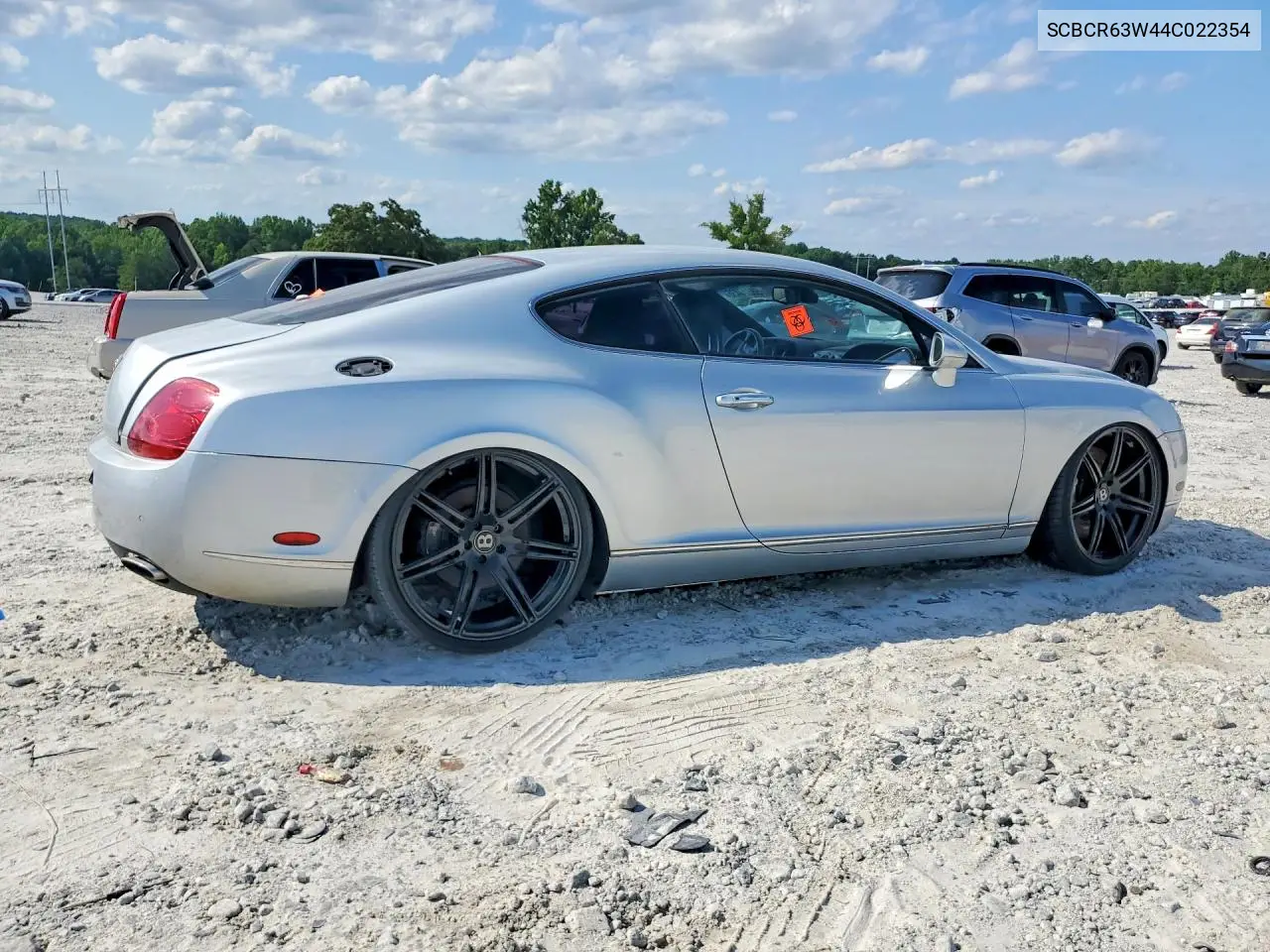 2004 Bentley Continental Gt VIN: SCBCR63W44C022354 Lot: 58624436