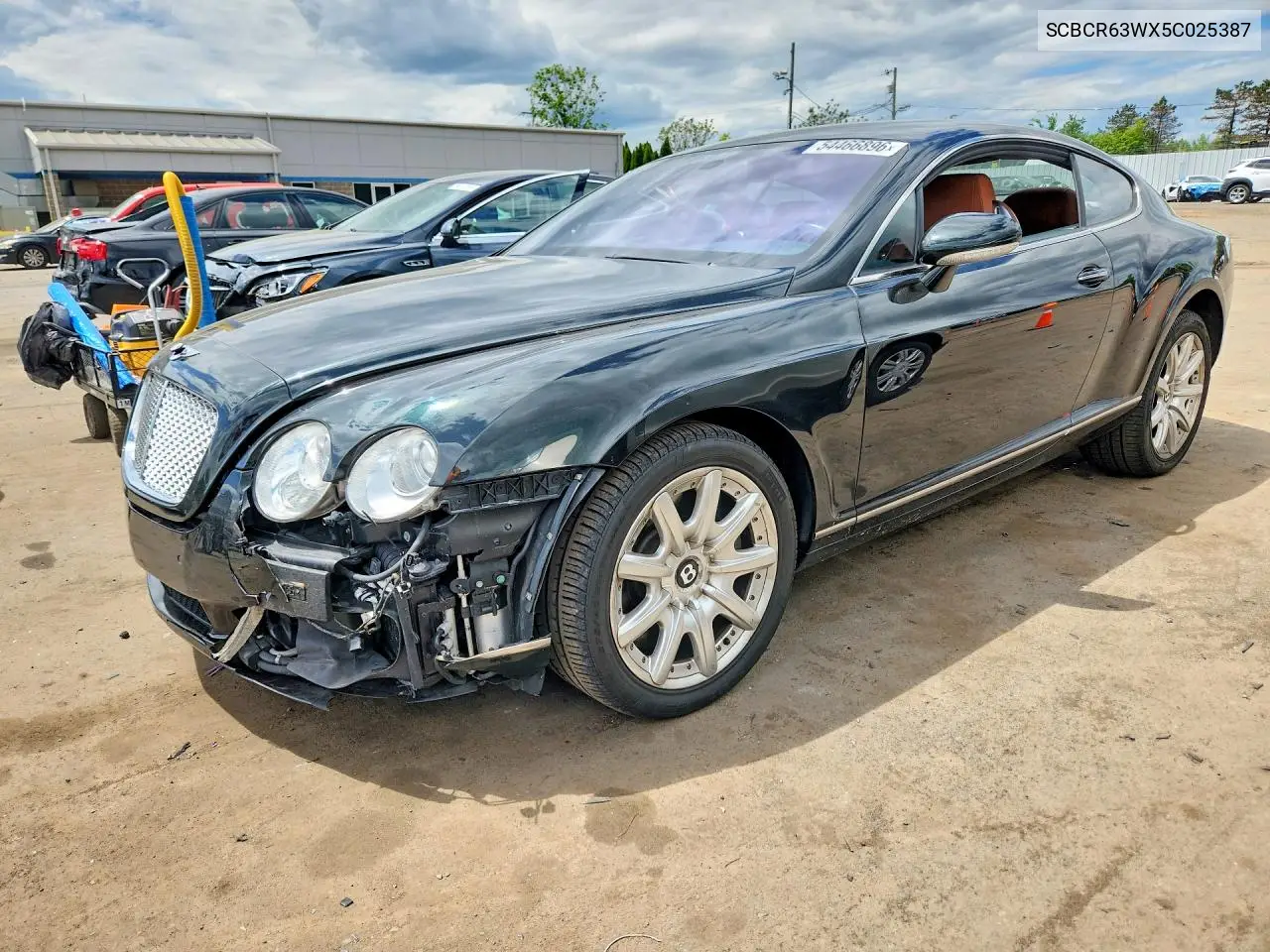 2005 Bentley Continental Gt VIN: SCBCR63WX5C025387 Lot: 54466896