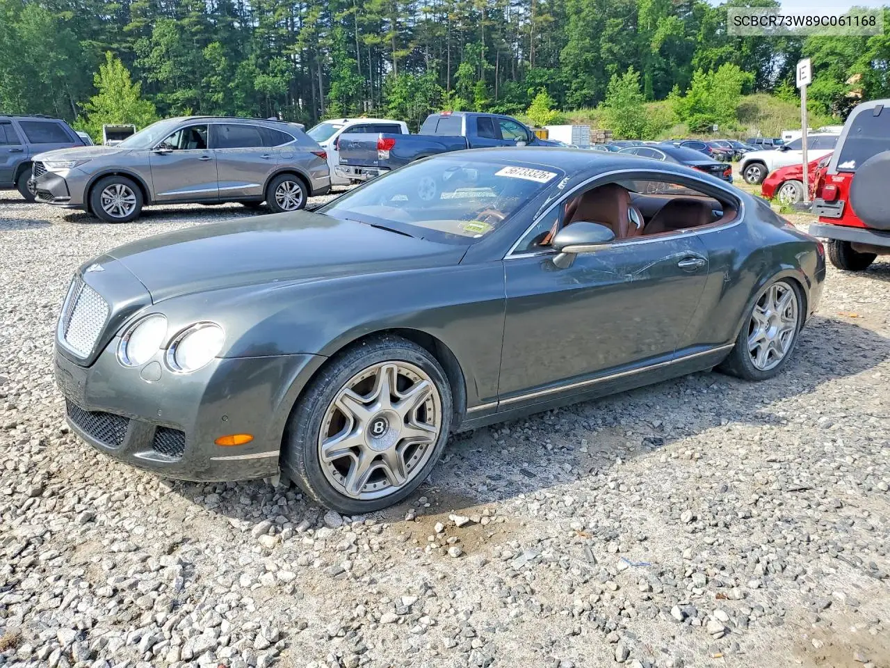 2009 Bentley Continental Gt VIN: SCBCR73W89C061168 Lot: 56733326