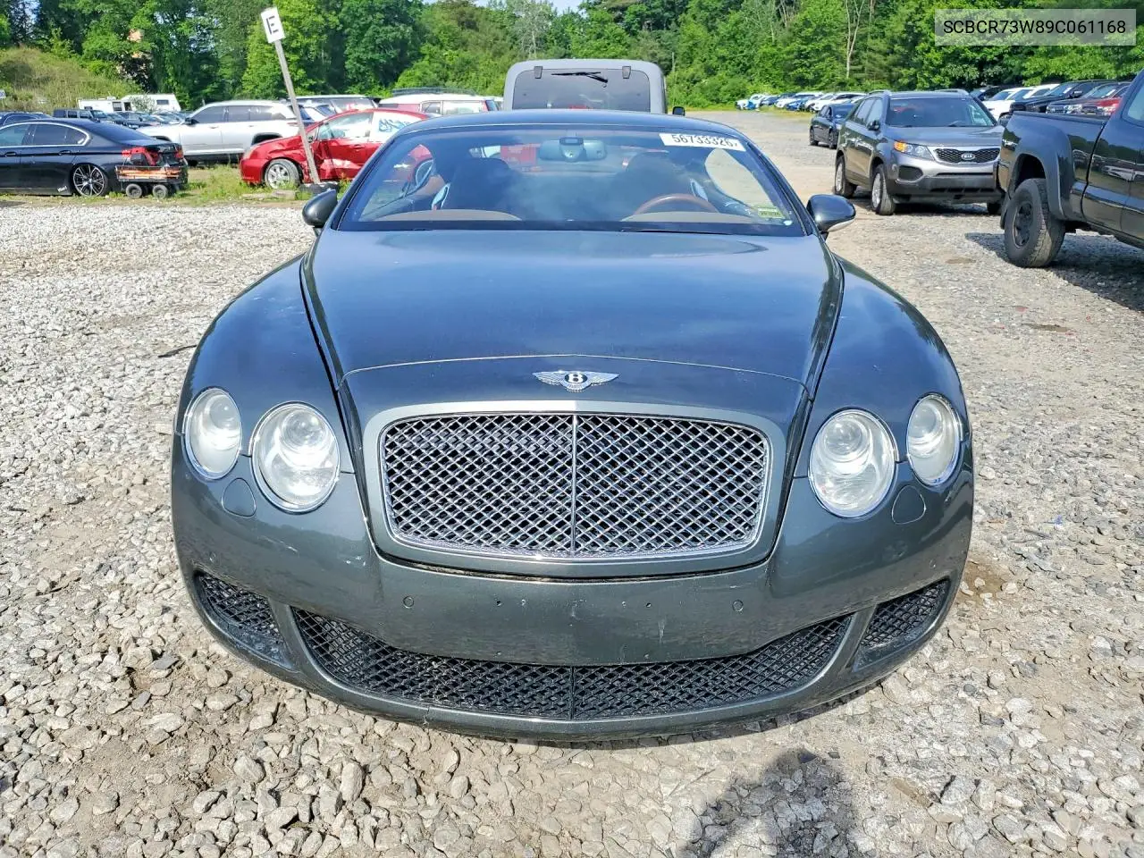 2009 Bentley Continental Gt VIN: SCBCR73W89C061168 Lot: 56733326