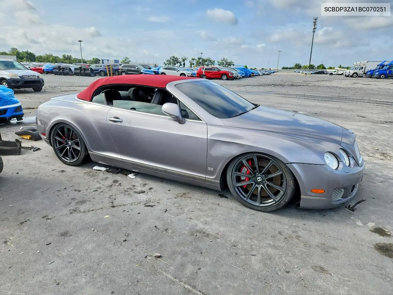 2011 Bentley Continental Gtc Speed VIN: SCBDP3ZA1BC070251 Lot: 54805686