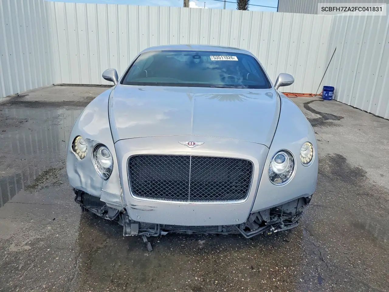 2015 Bentley Continental Gt V8 S VIN: SCBFH7ZA2FC041831 Lot: 53511026