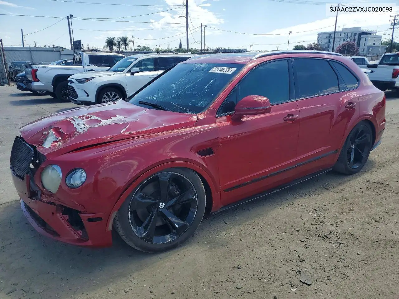 2018 Bentley Bentayga VIN: SJAAC2ZVXJC020098 Lot: 58748976