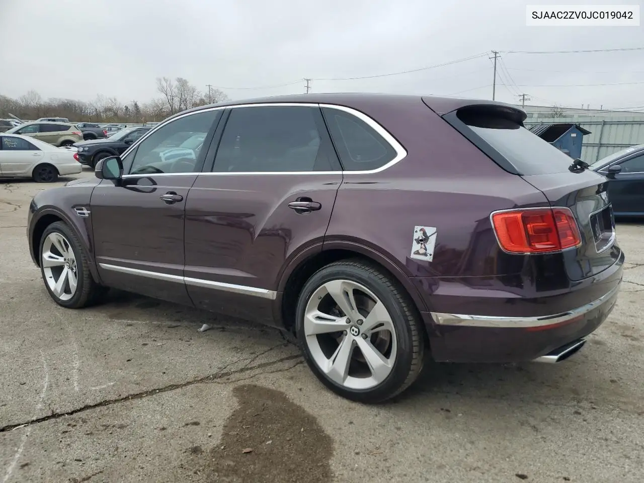 2018 Bently Bentayga VIN: SJAAC2ZV0JC019042 Lot: 93762035