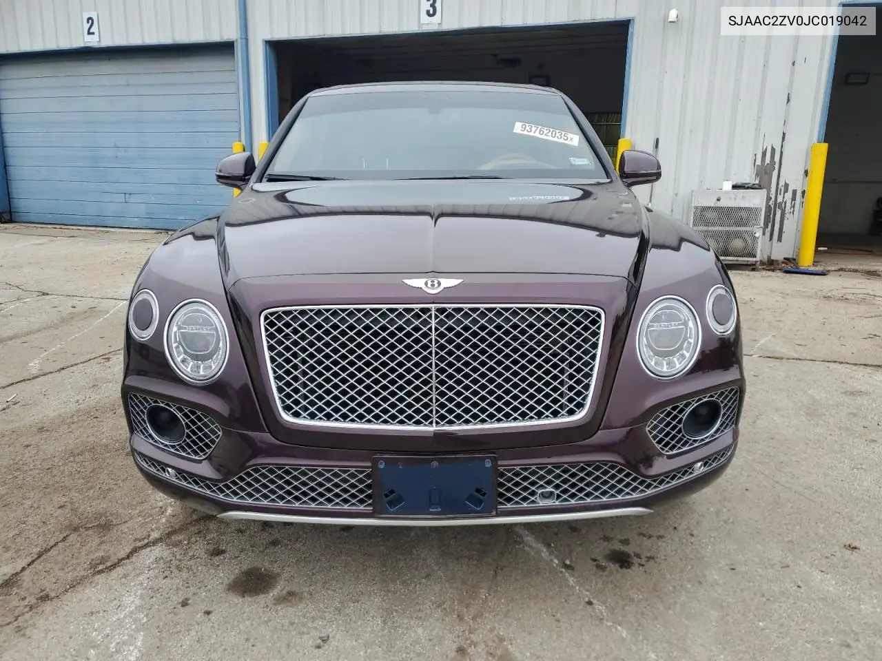 2018 Bently Bentayga VIN: SJAAC2ZV0JC019042 Lot: 93762035