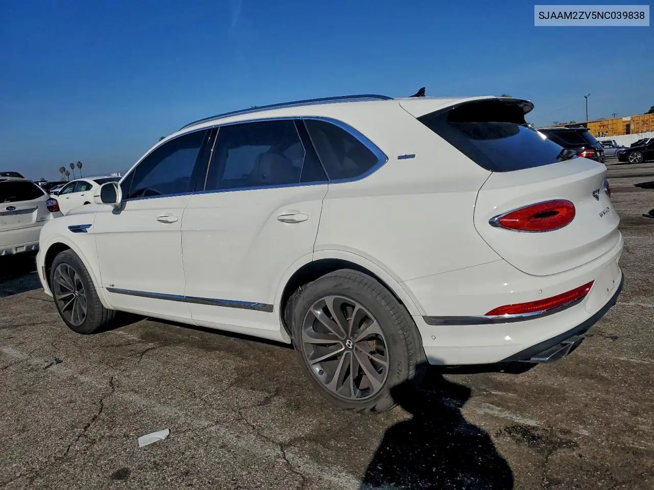 2022 Bently Bentayga VIN: SJAAM2ZV5NC039838 Lot: 52880036