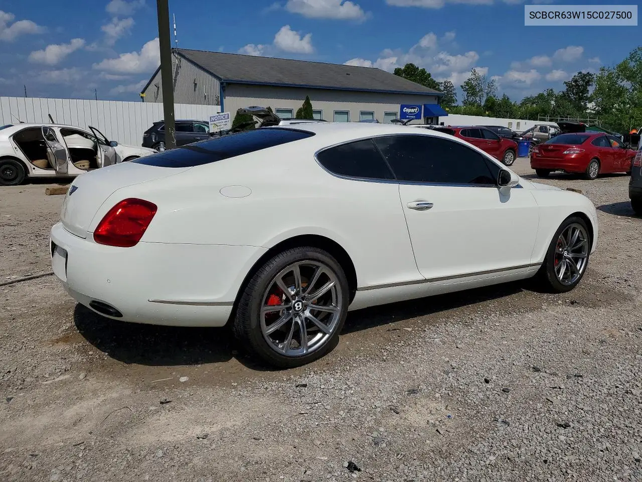 2005 Bentley Continental Gt VIN: SCBCR63W15C027500 Lot: 85965705