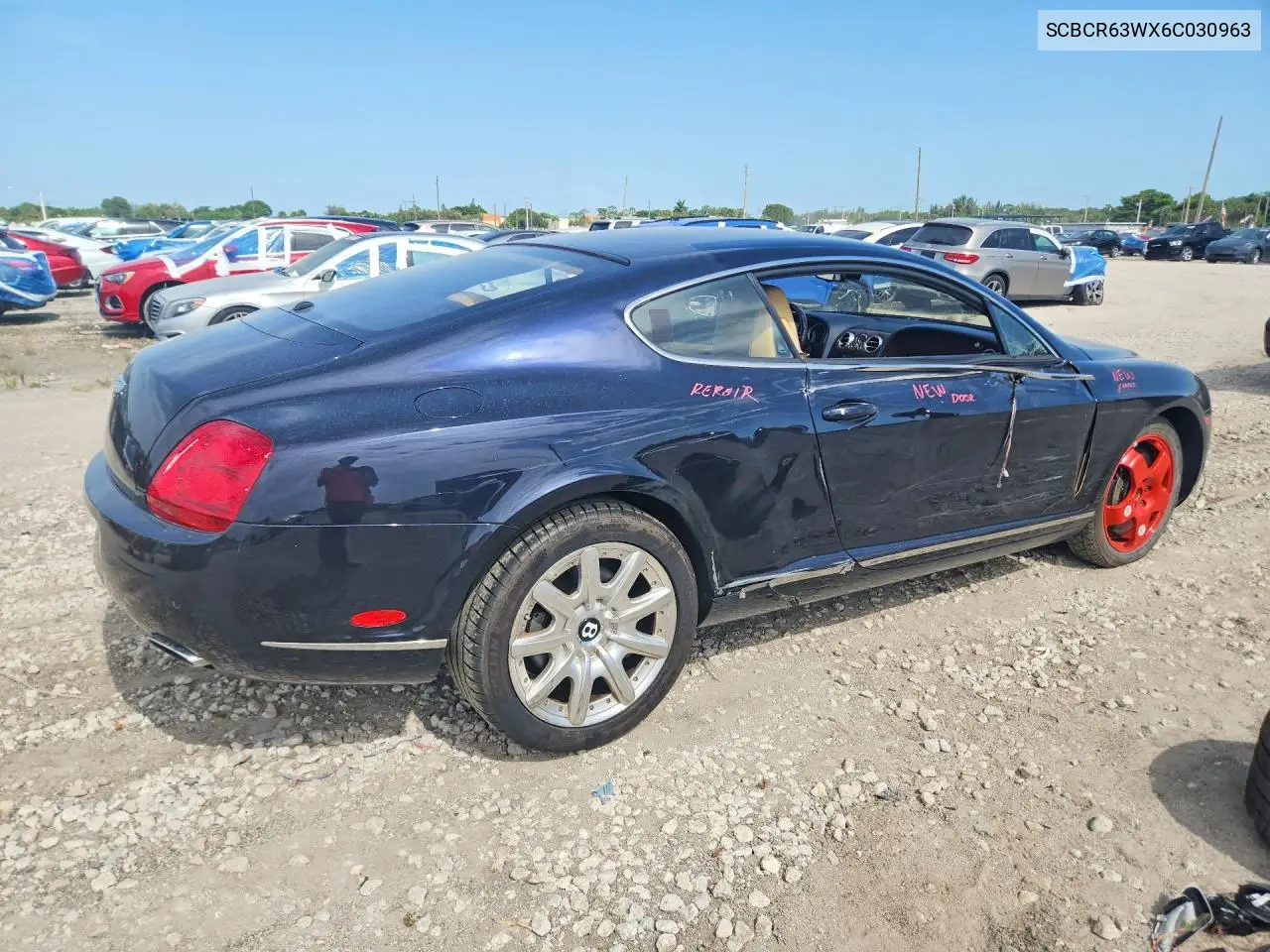 2006 Bentley Continental Gt VIN: SCBCR63WX6C030963 Lot: 61218256