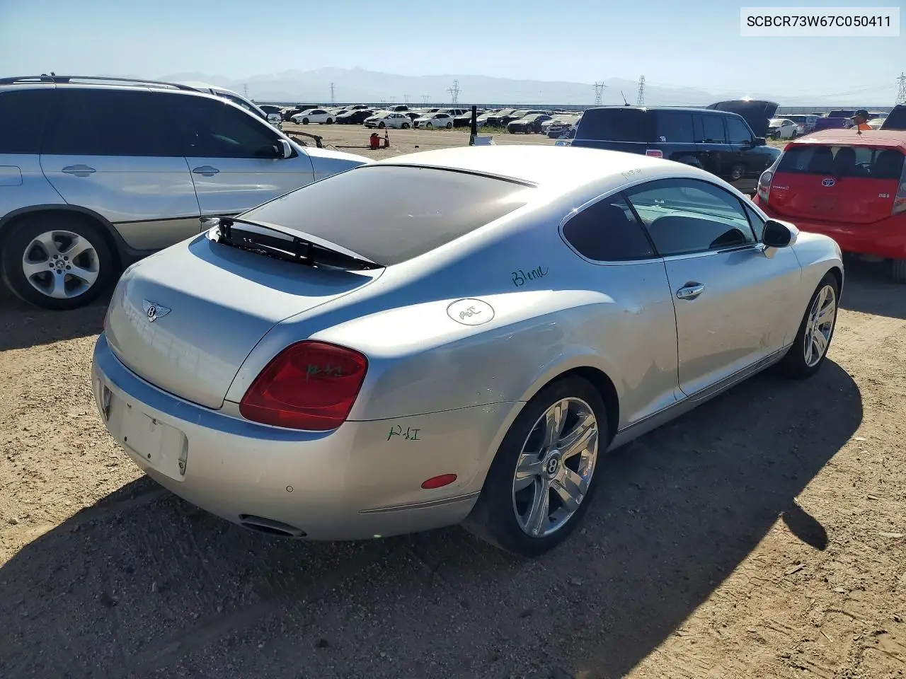 2007 Bentley Continental Gt VIN: SCBCR73W67C050411 Lot: 47236976