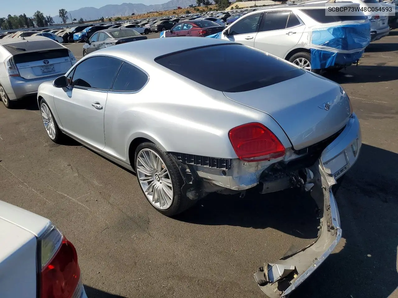 2008 Bentley Continental Gt Speed VIN: SCBCP73W48C054593 Lot: 60894186