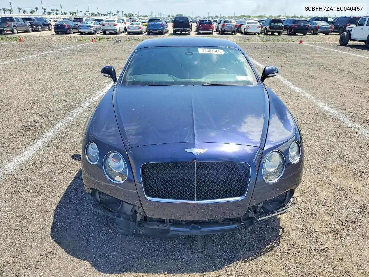 2014 Bentley Continental Gt V8 S VIN: SCBFH7ZA1EC040457 Lot: 49984966