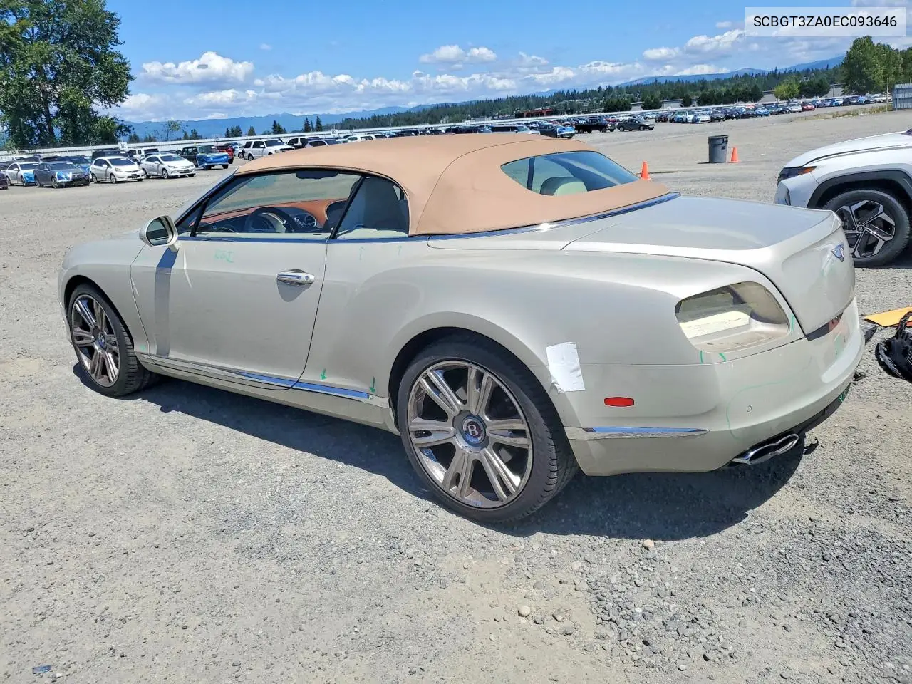 2014 Bentley Continental Gtc V8 VIN: SCBGT3ZA0EC093646 Lot: 57591766