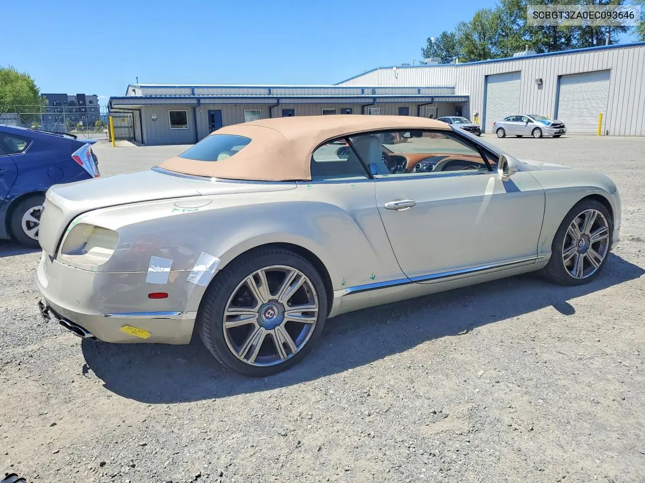 2014 Bentley Continental Gtc V8 VIN: SCBGT3ZA0EC093646 Lot: 57591766