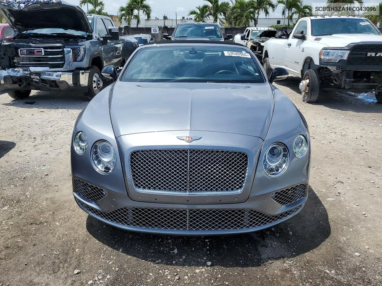2015 Bentley Continental Gt V8 S VIN: SCBGH3ZA1FC043096 Lot: 53620506