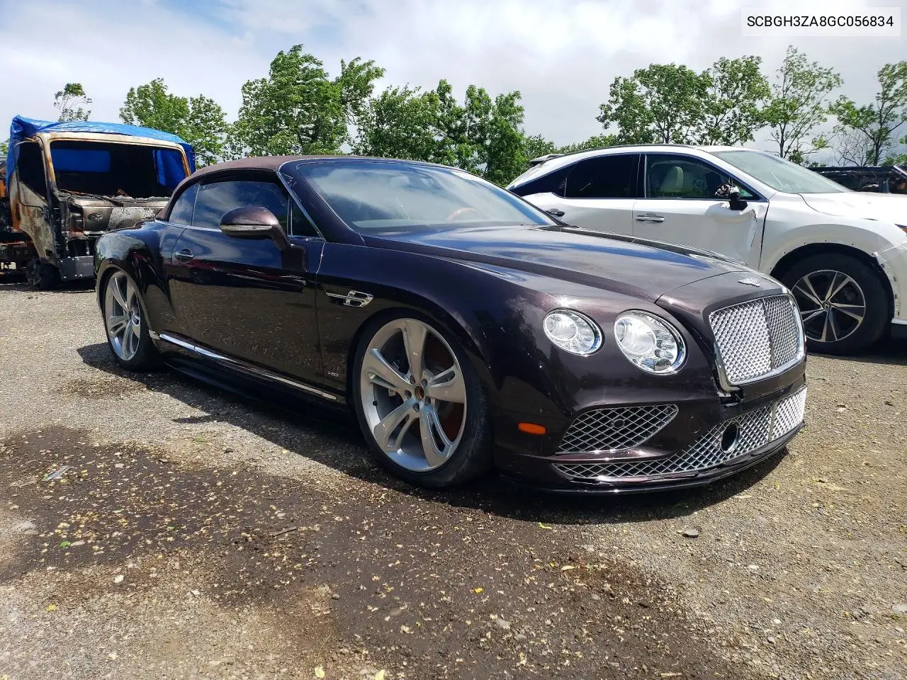 2016 Bentley Continental Gt V8 S VIN: SCBGH3ZA8GC056834 Lot: 55538796