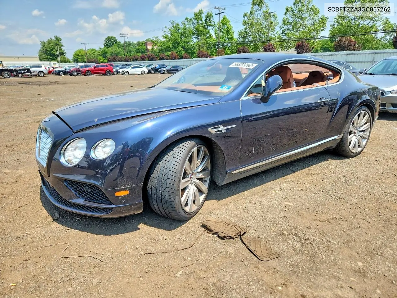 2016 Bentley Continentl VIN: SCBFT7ZA3GC057262 Lot: 58802096