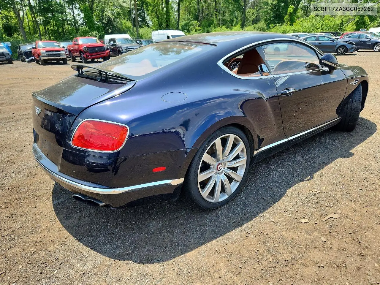 2016 Bentley Continentl VIN: SCBFT7ZA3GC057262 Lot: 58802096