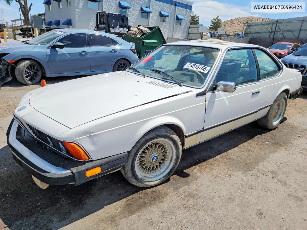 1984 BMW 633 Csi Automatic VIN: WBAEB8407E6996424 Lot: 58516766