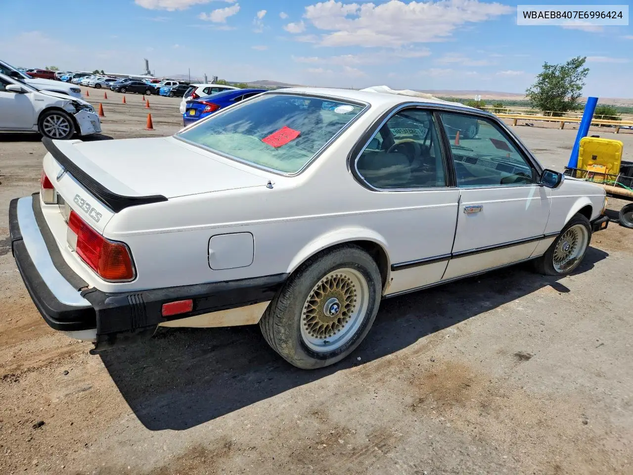 1984 BMW 633 Csi Automatic VIN: WBAEB8407E6996424 Lot: 58516766