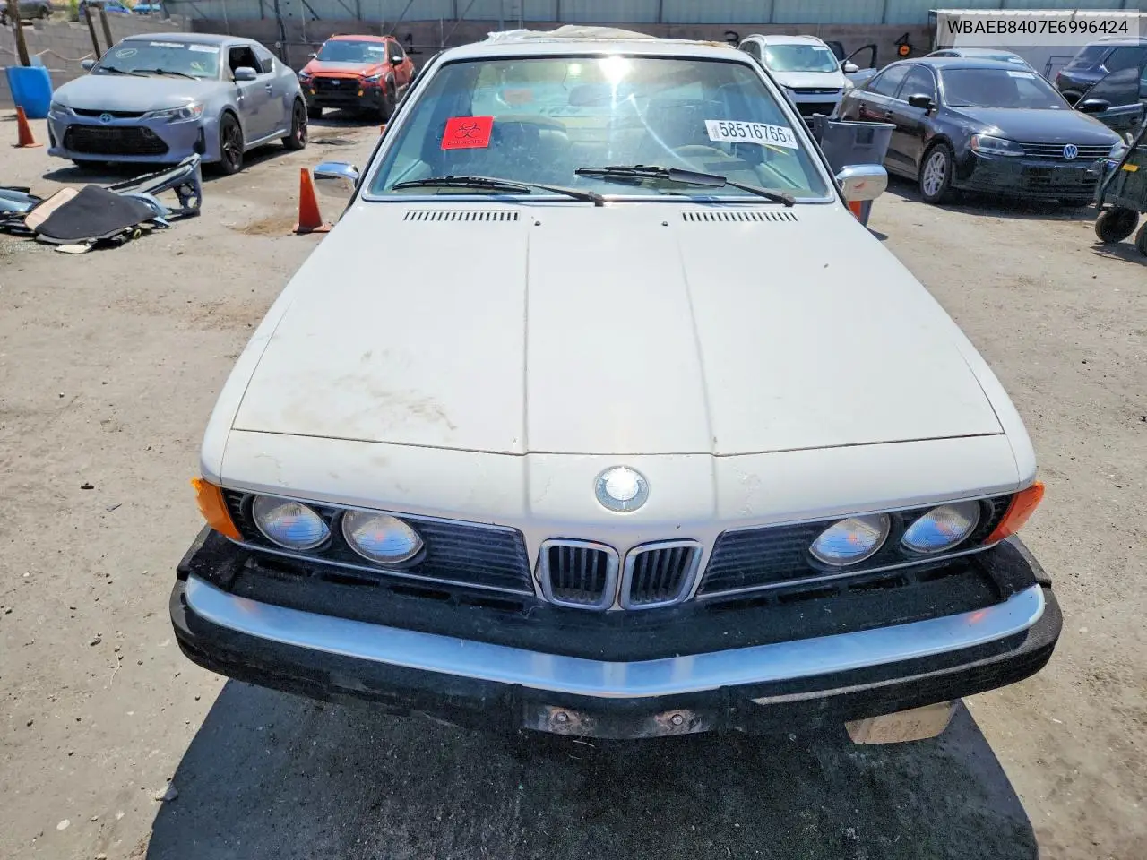 1984 BMW 633 Csi Automatic VIN: WBAEB8407E6996424 Lot: 58516766