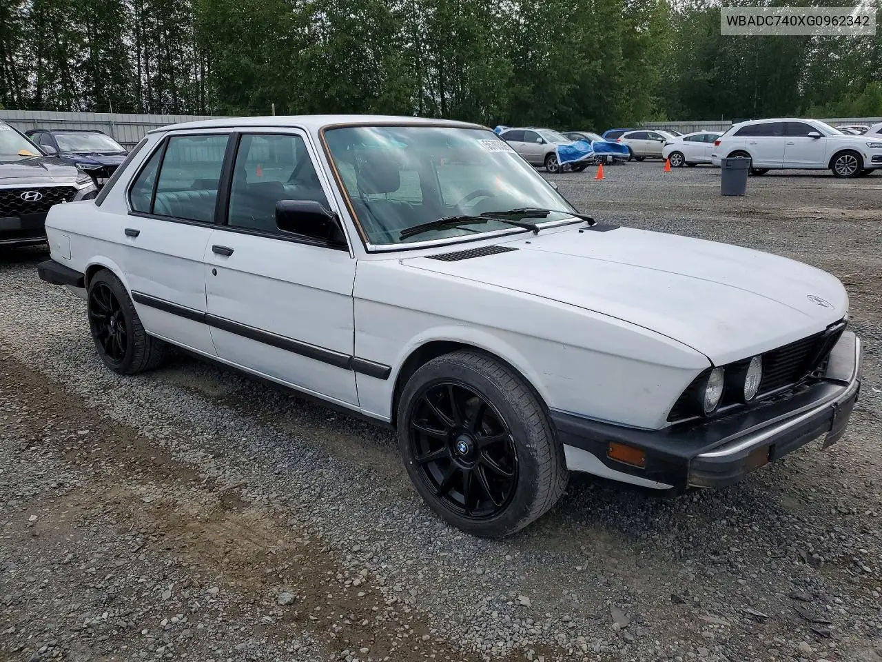 1986 BMW 535 I VIN: WBADC740XG0962342 Lot: 55703326