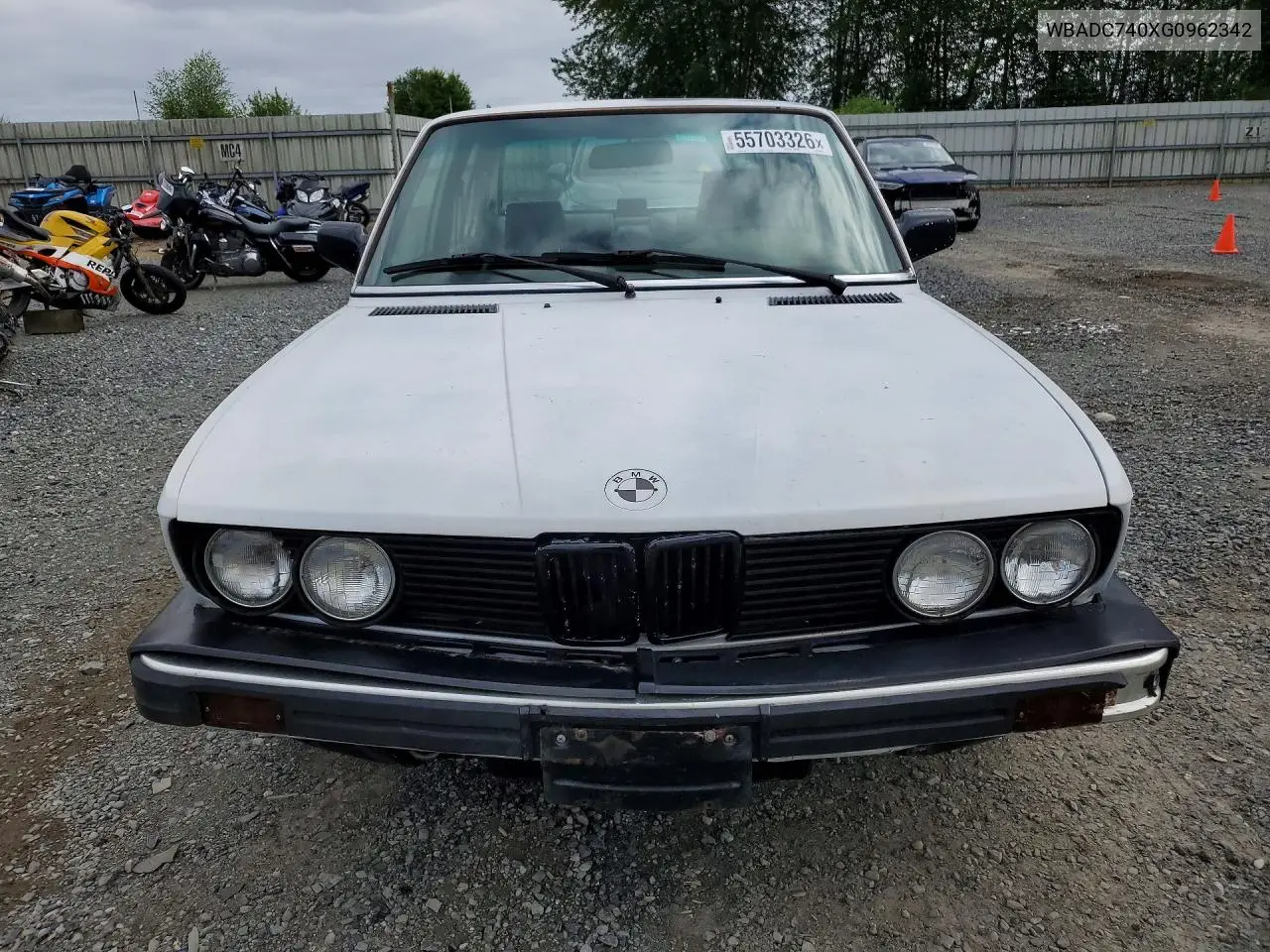 1986 BMW 535 I VIN: WBADC740XG0962342 Lot: 55703326
