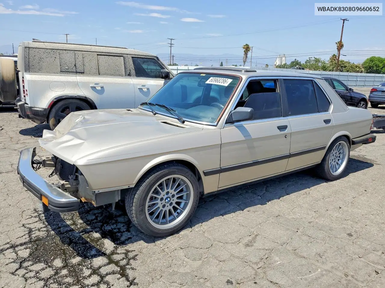 1986 BMW 528 E Automatic VIN: WBADK8308G9660652 Lot: 60968286