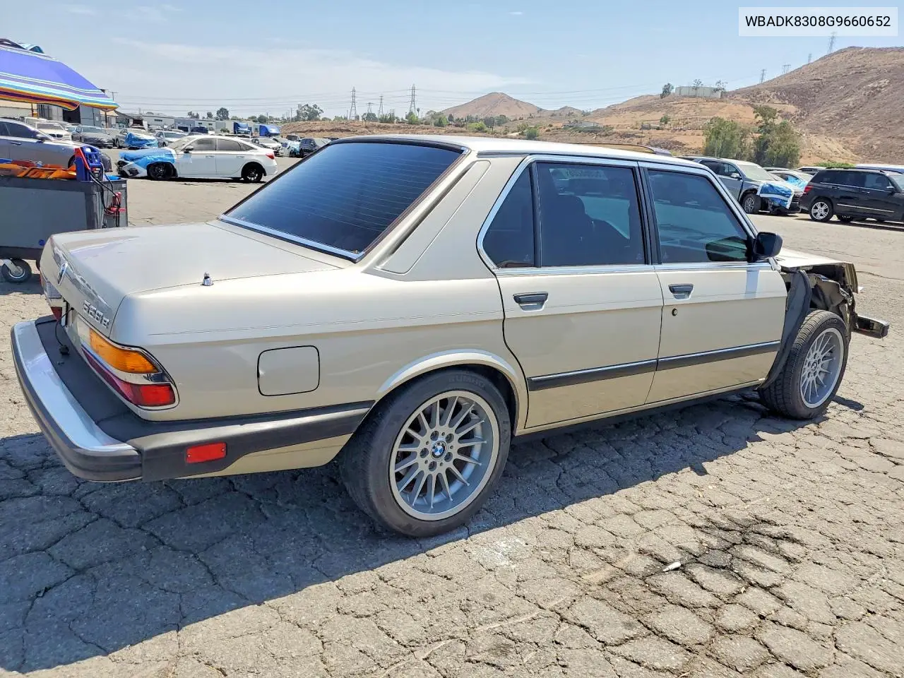 1986 BMW 528 E Automatic VIN: WBADK8308G9660652 Lot: 60968286