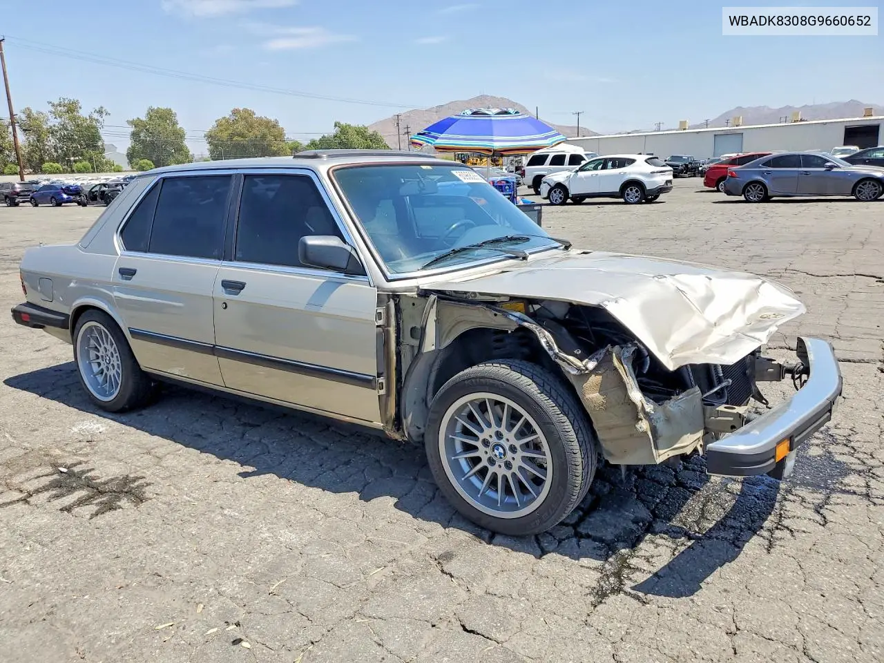 1986 BMW 528 E Automatic VIN: WBADK8308G9660652 Lot: 60968286