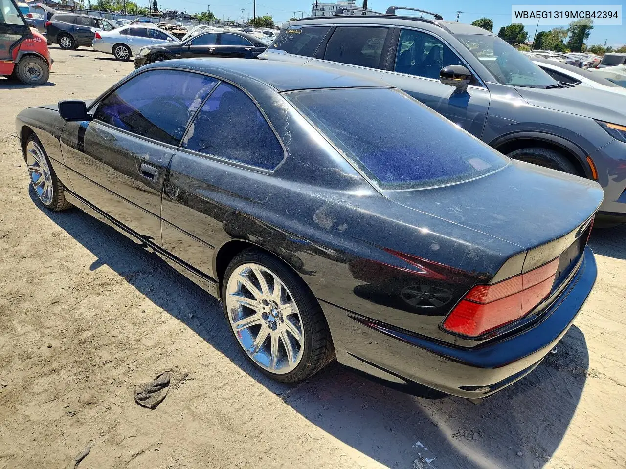 1991 BMW 850 I VIN: WBAEG1319MCB42394 Lot: 62286376