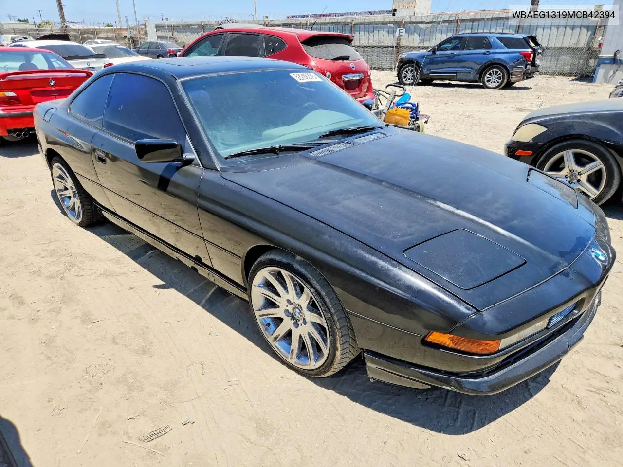 1991 BMW 850 I VIN: WBAEG1319MCB42394 Lot: 62286376