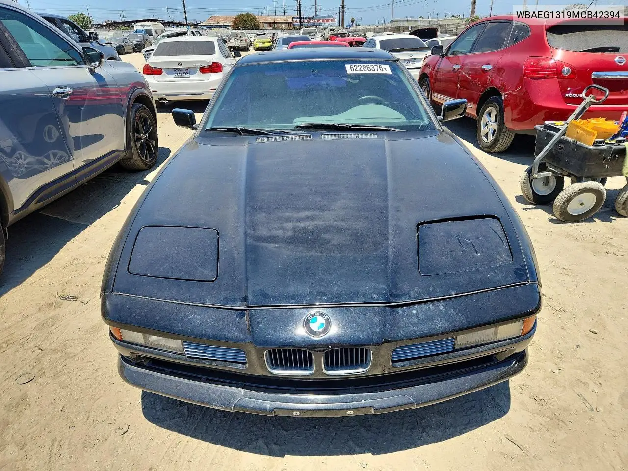 1991 BMW 850 I VIN: WBAEG1319MCB42394 Lot: 62286376
