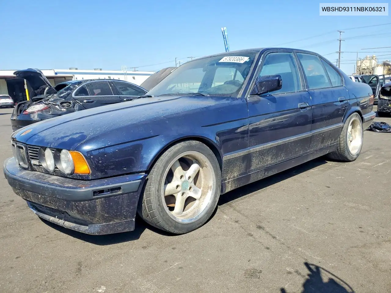 1992 BMW M5 VIN: WBSHD9311NBK06321 Lot: 57920366