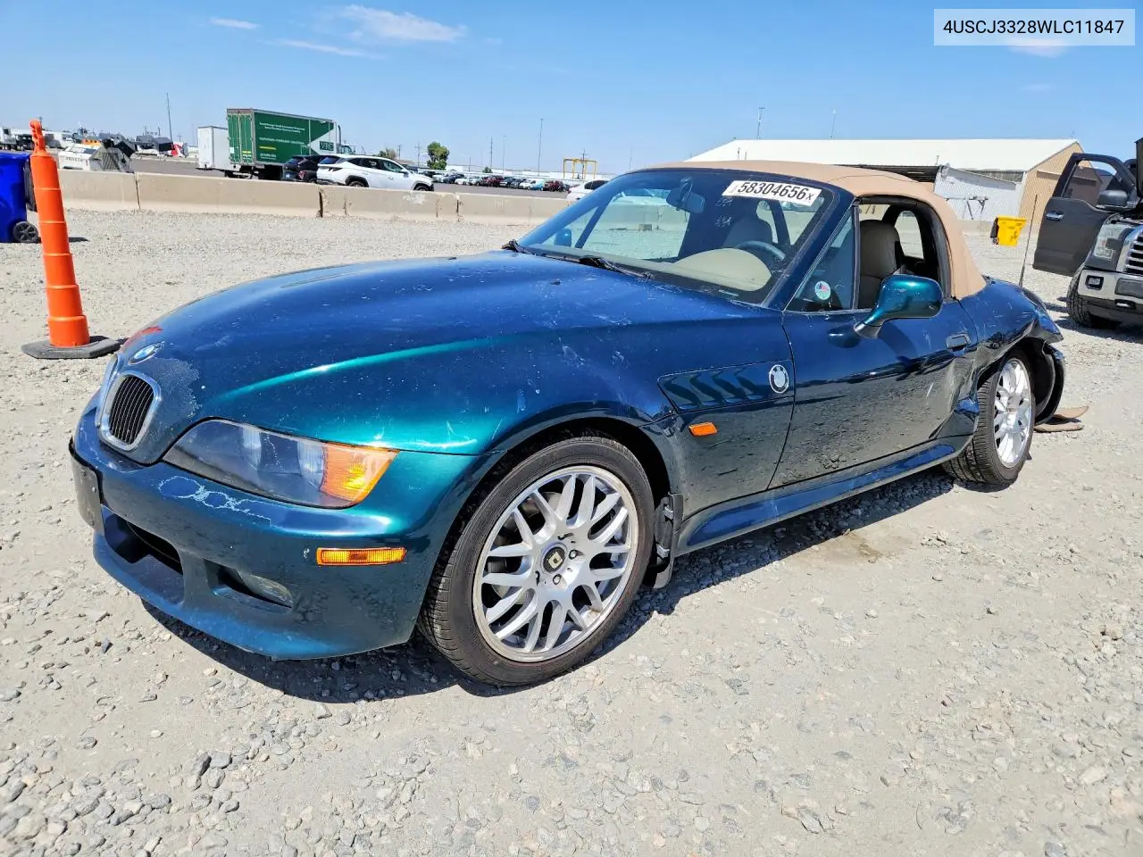 1998 BMW Z3 2.8 VIN: 4USCJ3328WLC11847 Lot: 58304656