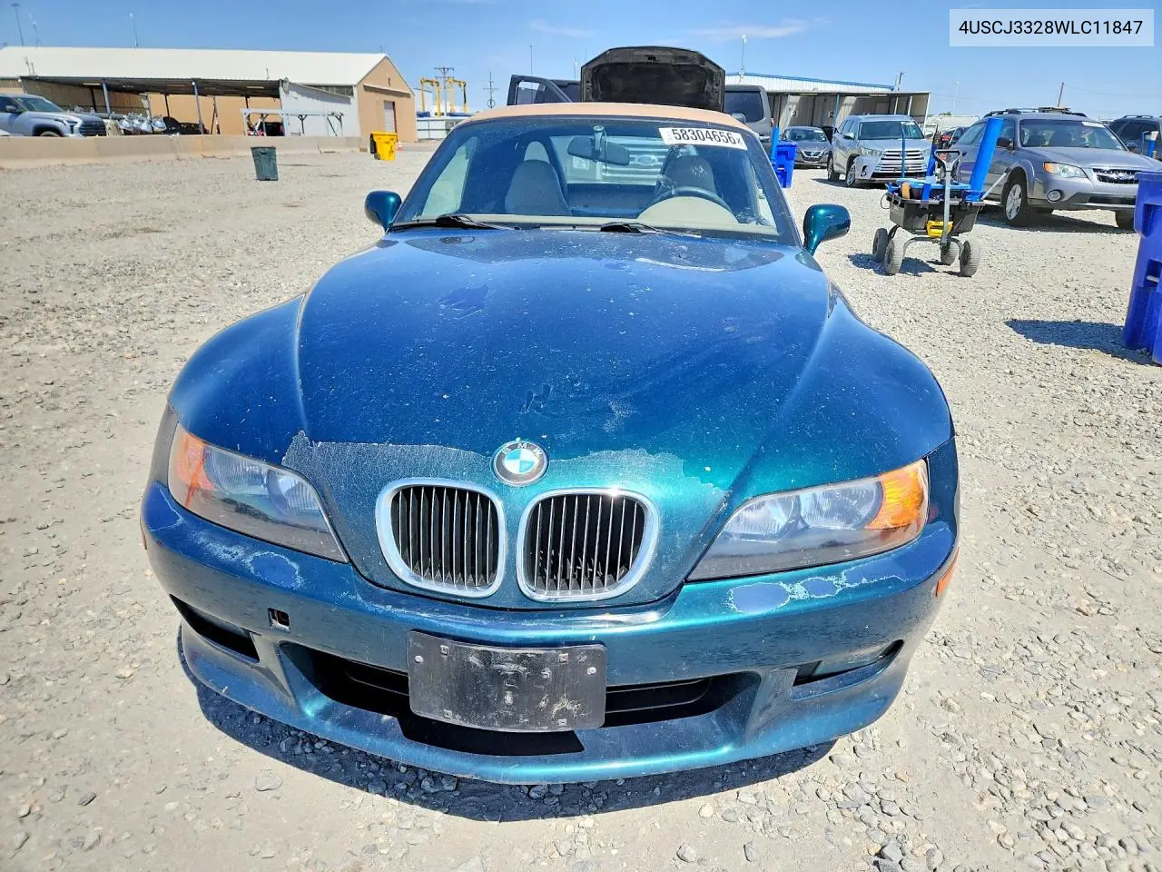 1998 BMW Z3 2.8 VIN: 4USCJ3328WLC11847 Lot: 58304656