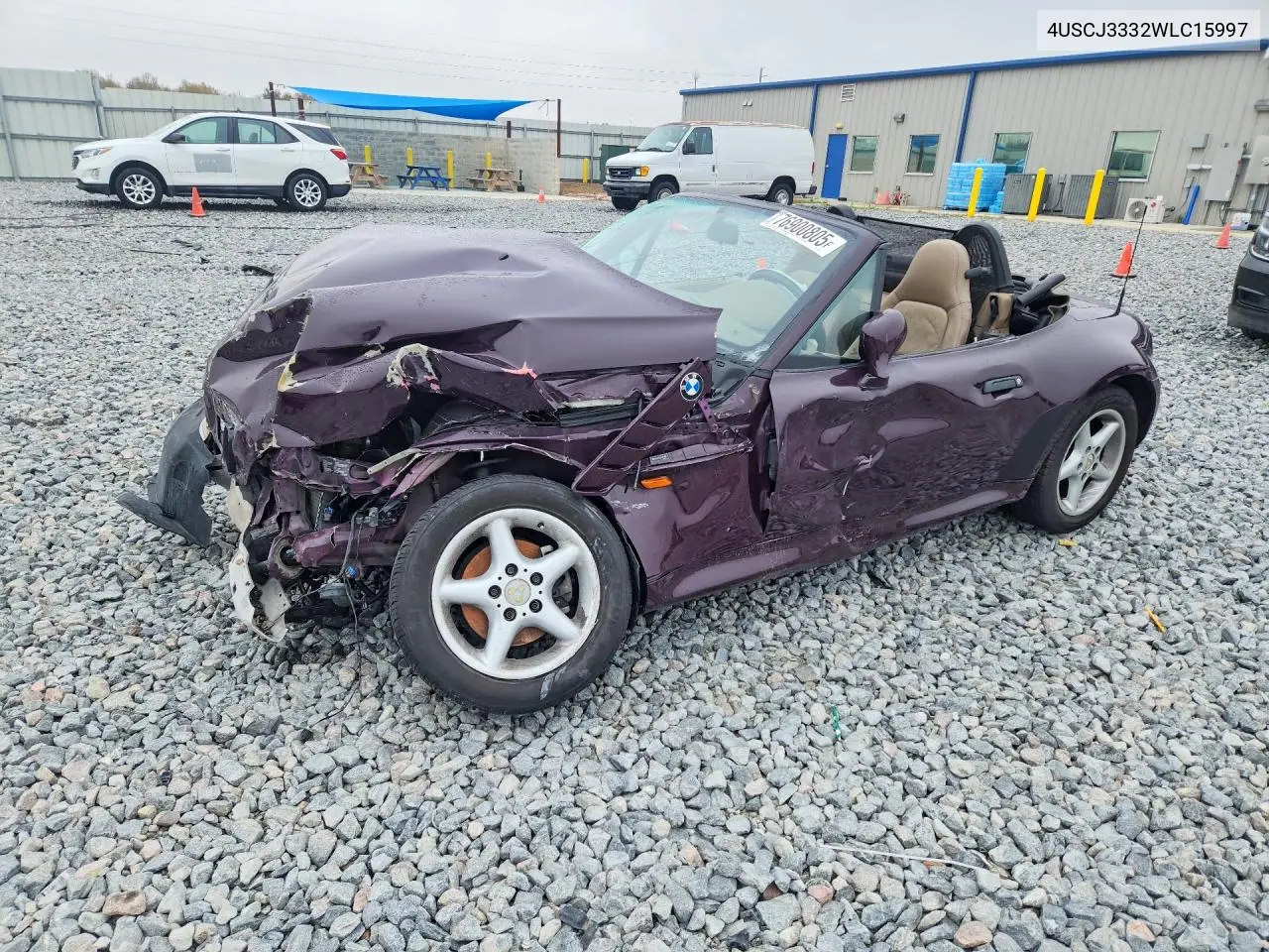 1998 BMW Z3 2.8 VIN: 4USCJ3332WLC15997 Lot: 76900805
